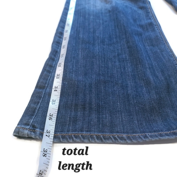 *SOLD* American Eagle Womens 12 Short Artist Stretch Bootcut Blue Jeans Denim - Picture 7 of 10